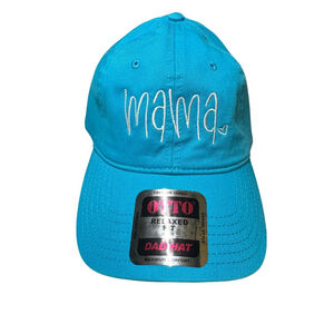 Otto Baseball Hat Cap Mama & Heart Embroidered Adjustable Dad Hat Aqua Blue NEW